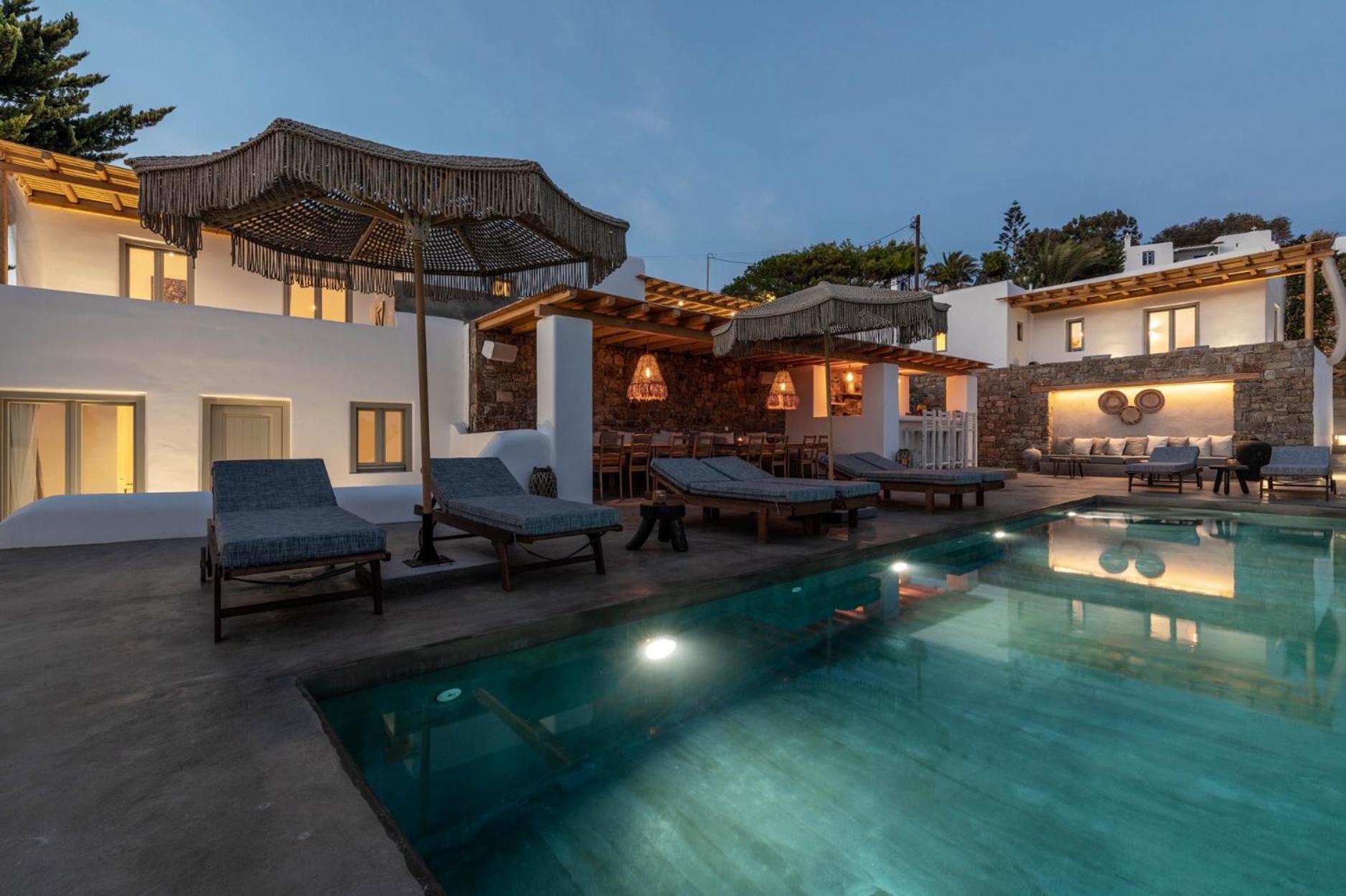 Trinity Mykonos - Beachfront Villa Platys Gialos  Bagian luar foto