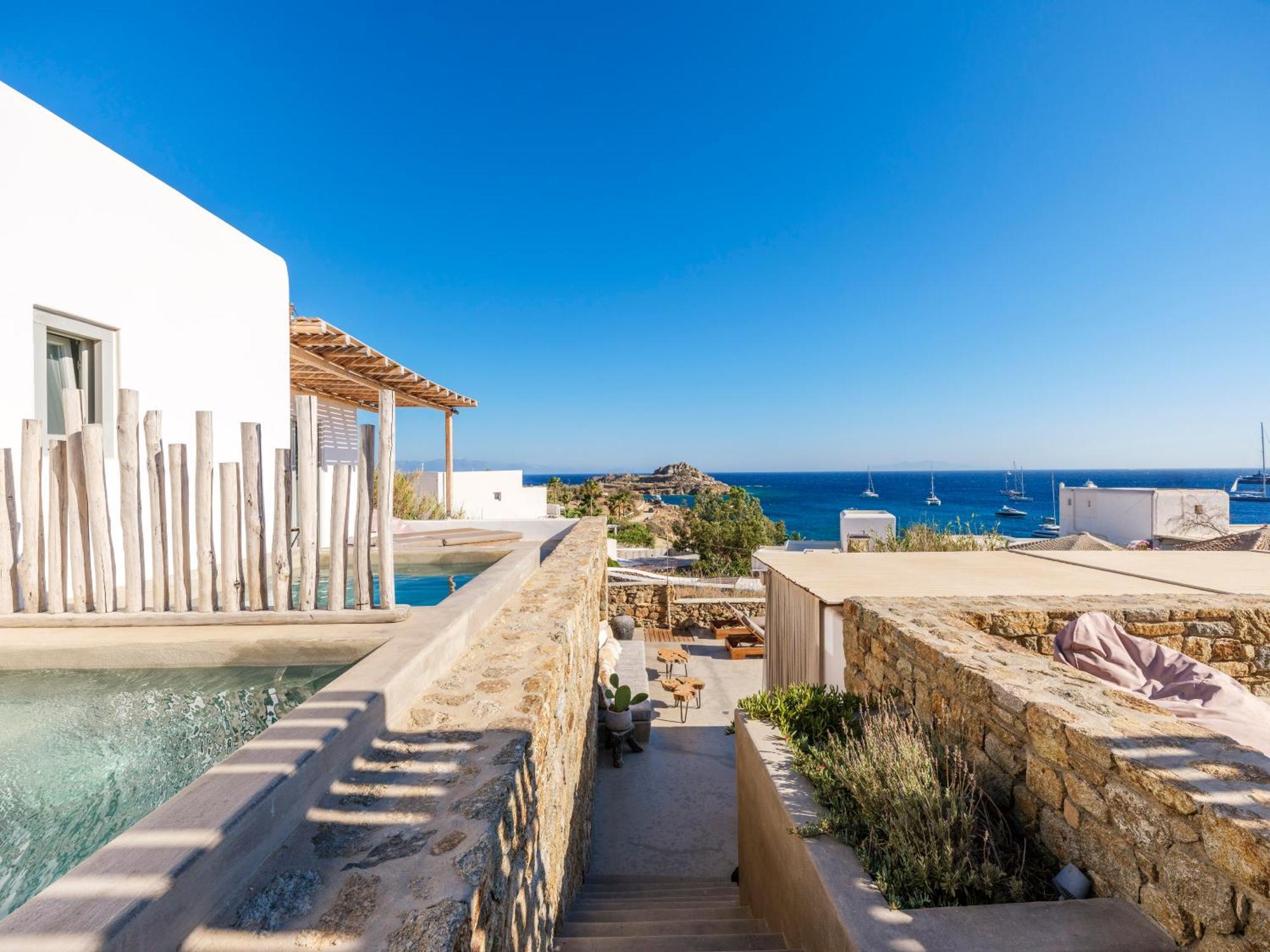 Trinity Mykonos - Beachfront Villa Platys Gialos  Bagian luar foto