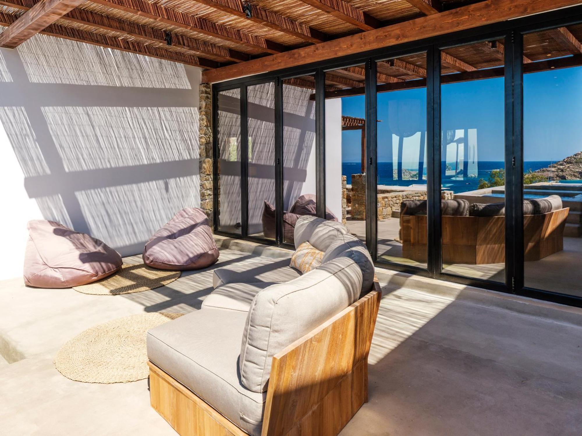 Trinity Mykonos - Beachfront Villa Platys Gialos  Bagian luar foto