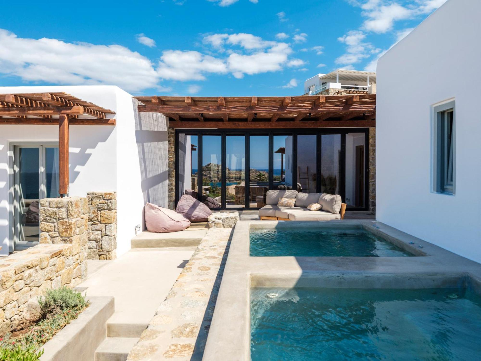 Trinity Mykonos - Beachfront Villa Platys Gialos  Bagian luar foto