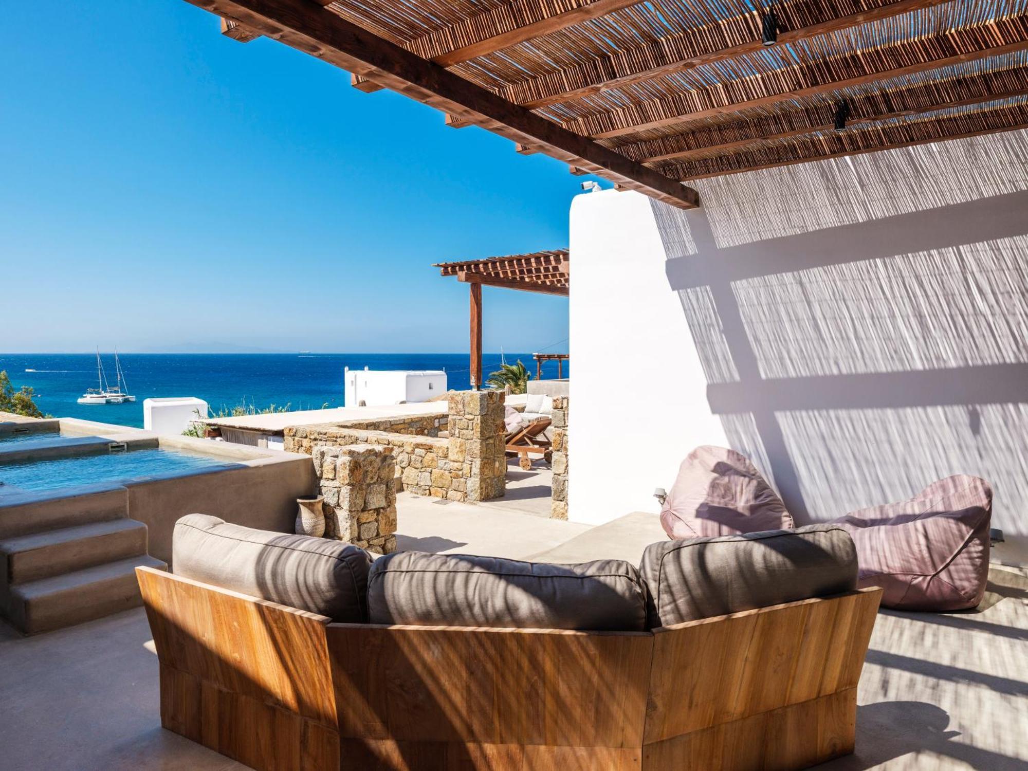 Trinity Mykonos - Beachfront Villa Platys Gialos  Bagian luar foto