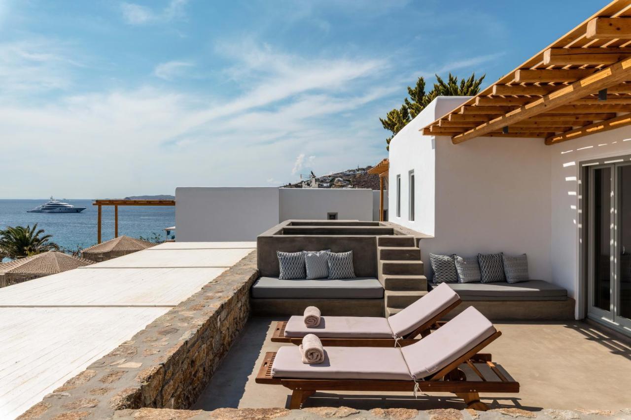 Trinity Mykonos - Beachfront Villa Platys Gialos  Bagian luar foto
